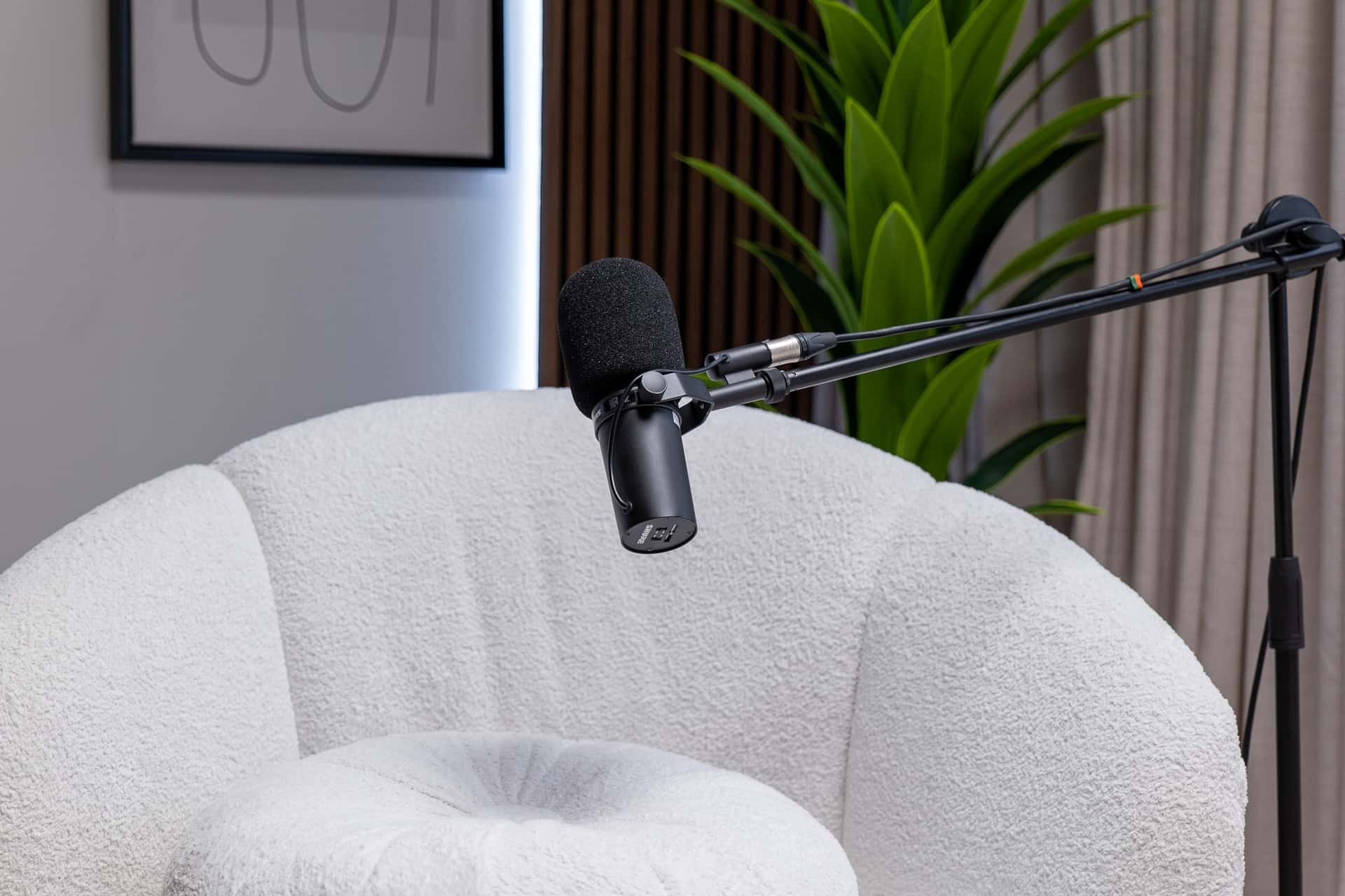Canvas Set – Bright Minimalist Podcast Studio with Natural Light & Designer Furniture - Podcast Space in Dubai