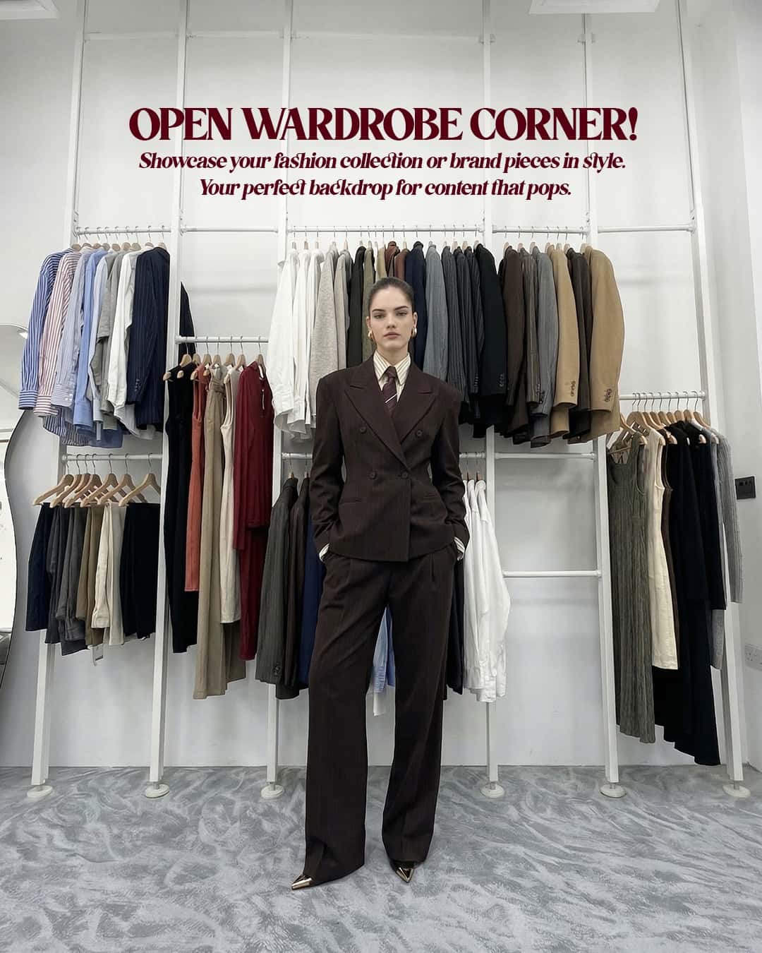 Open Wardrobe for Creative Trendy Fashion Shoots - Fashion Studio in Dubai